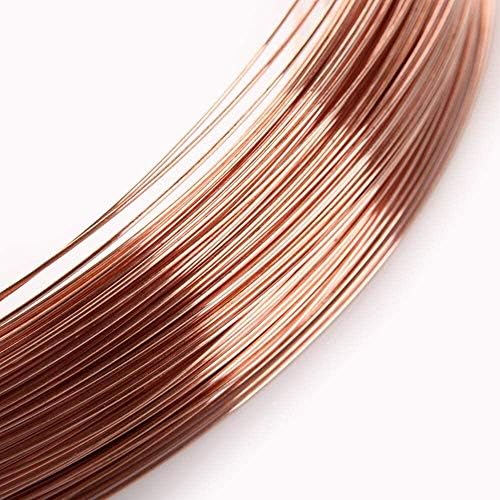 Fio de cobre fio de cobre rolo de linha sólida para fios elétricos condutores de artesanato DIY, comprimento: