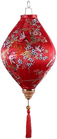 Miau suave 12 polegadas de flor vermelha lanterna chinesa lanterna decorativa pendurada em forma