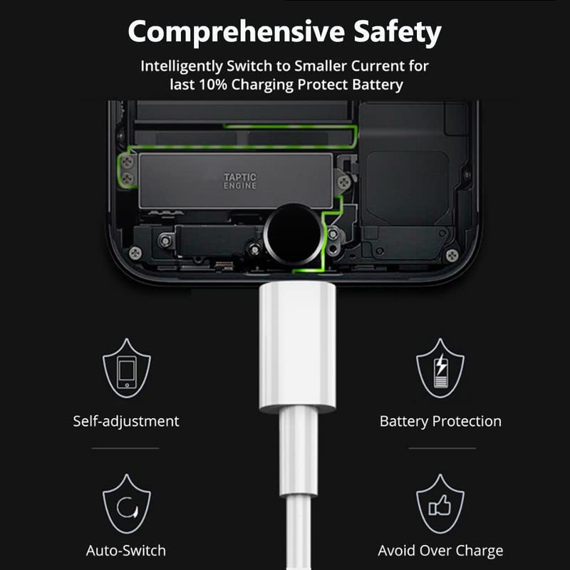 IPHONE 14 carregador, carregador rápido iPhone [Apple MFI Certified] Tipo C CARREGADOR USB C TO CABO DE LAVOSTO 20W BLOCO ADAPTADOR DE CARREGO RÁPIDO PARA IPHONE /iPad