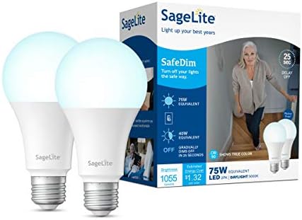 Atraso Sagelite Off lâmpadas LED, lâmpada LED 11W com 25 segundos de luz diminuída após desligamento,