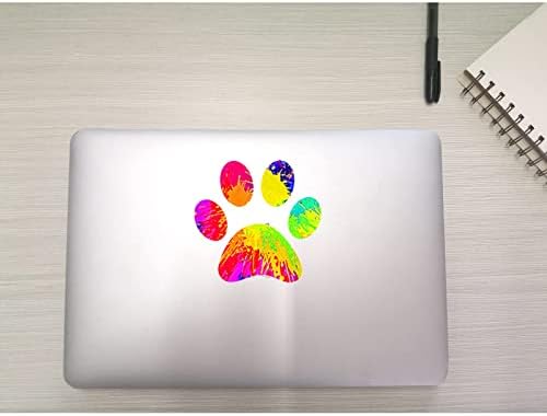 2 pacote 5.1 Rainbow Tye Dye Cat Dog Pawprint