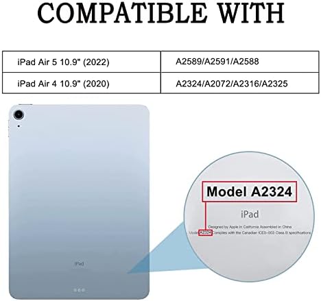 Caixa Fxuocza iPad Air 10.9 com protetor de tela para iPad Air 5ª geração 2022/iPad Air 4th Generation