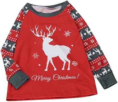 Pijama familiar correspondente Christmas Red Elk Jammies Clothes Holiday PJS para mulheres meninos