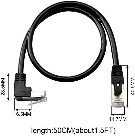 Cabo Ethernet CAT5, RJ45 Male para masculino Rede de Internet de 90 graus LAN Cable Patch Cord para PC, roteador,
