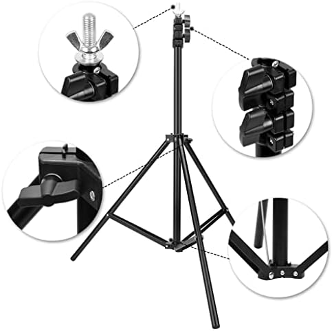 Liruxun Sistema de suporte de fundo 2x3m ajustável 25W/135W Umbrellas SoftBox Kit de iluminação contínua para o vídeo do estúdio de câmera Vídeo