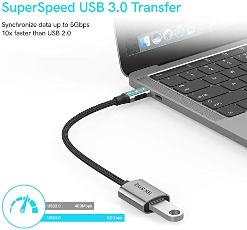 TEK Styz USB-C USB 3.0 Adaptador compatível com o seu LG 17Z90Q-K-K.ADS9U1 OTG Tipo-C/PD Male USB 3.0
