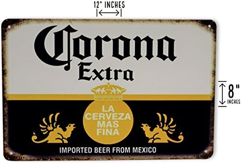 Corona Beer Man Cave Decor Metal Bar Sign | LA CERVEZA CERVERZAS DE ÁLCOLA EXTRA | Decoração do Bar Home