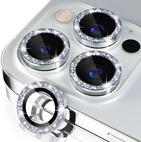 MISEA [3+1] para iPhone 14 Pro/iPhone 14 Pro Max Camera Lens Protector Bling, 9H Câmera de vidro