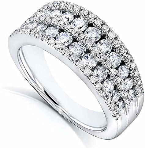 Abhi criou um diamante branco redondo de diamante 925 prata esterlina 14k ouro branco sobre diamante