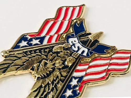 3 x 2,25 polegada águia dos EUA bandeira metal dourado vermelho branco azul mini medalhão harley esportista marcar