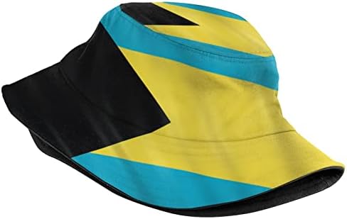 Bahamas Flag Bucket Hat Hat Packable Outdoor Bahamian Sun Hats Caps Fisherman para homens Mulheres