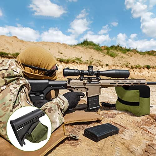 4 PCs Rifles de bolsa de tiro ao ar livre de tiro ao ar livre Bolsa de areia Target Sports Bench Front e traseiro