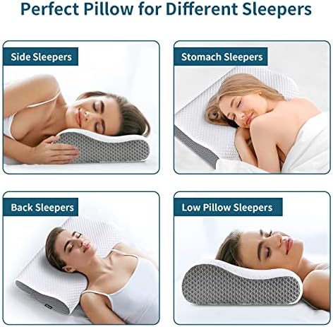 Almofadas de espuma de memória de travesseiro de pescoço para alívio da dor no travesseiro de cama para dormir,