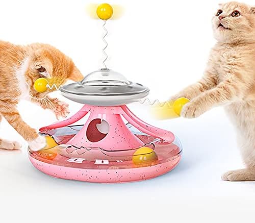 Sootop Cat Toy Turbable Bolas de brinquedo de gato gatinho interativo divertido exercício físico mental brinquedos