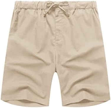 Coofandy masculino masculino de linho curto cinto de cordão casual shorts de praia de verão