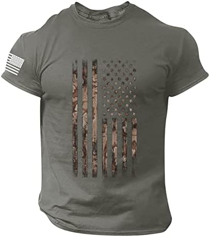 DGZTWLL 4 de julho Camisas para homens de verão Casual Casual Manga curta 1776 Camise