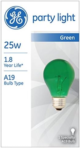 Iluminação GE 49725 25 watts lâmpada de coloração de cristal verde