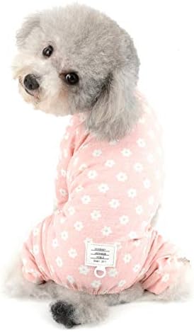 Selmai Floral Dog Pijama Cat PJS Roupa de dormir respirável algodão macio elástico Romane