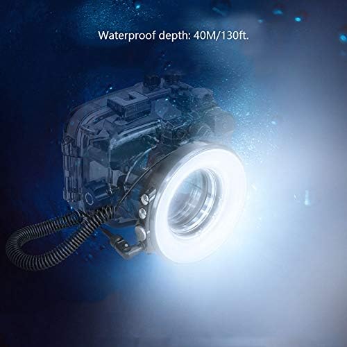 Luz do flash subaquático, câmera LED Habitação leve Desligue a prova de queda resistente ao calor eficiente