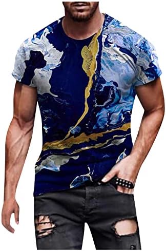 Camisa de manga curta masculina muscle fitness 3D