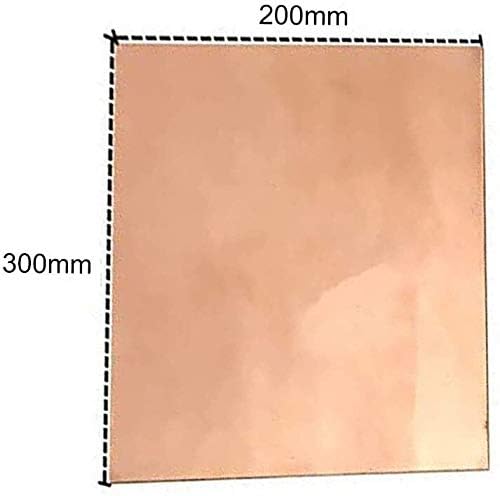 Folha de cobre de Yiwango Jóias de folha de metal de cobre puro, adequado para solda e braz 200 mm x 300mm x 5
