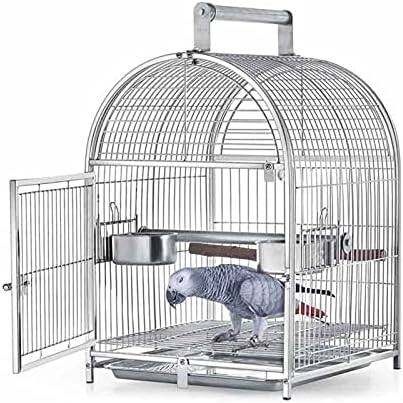 Razzum grande gaiola de pássaro grande portátil gaiola metal 304 Aço inoxidável Macaw House Travel Cage Aviary
