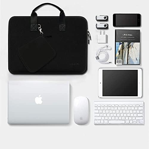 Pouca elástica de laptop de 13 polegadas com estojo de acessório pequeno para 13 MacBook Pro -2021 M1/A2338 A2251 A2289 A2159, MacBook Air 2018-2021 M1/A2337 A2179 A1932, xps 13, preto
