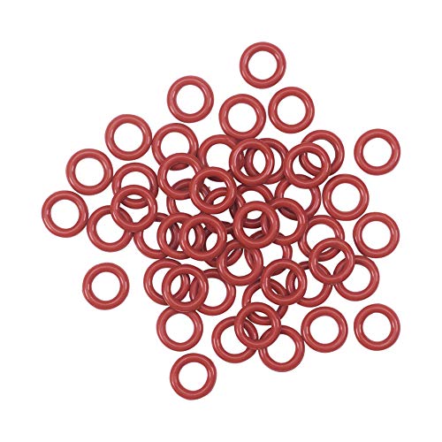 Bettomshin 50pcs 0,47 x0.09 Silicone O-ring VMQ Rings de vedação