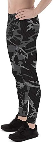 Satori_stylez Black Camo Leggings para homens Impresso Padrões de camuflagem Imprimir calças MEGGINGS