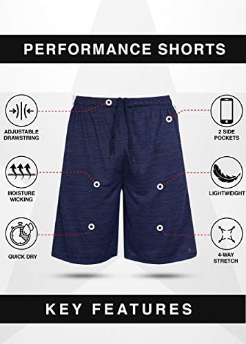 Redefinir shorts de ginástica para homens, shorts atléticos masculinos com bolsos treping masculino com