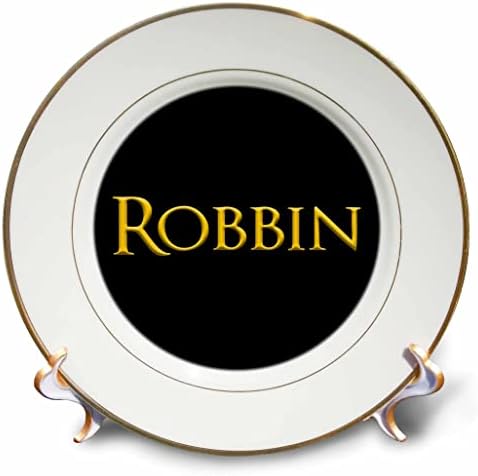 3drose robbin, nome feminino comum na América. Amarelo no Preto Negro para Garota - Placas
