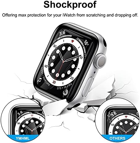 [2 pacote] Protetor de tela de vidro temperado Compatível para Apple Watch 44mm SE Série 6/5/4,