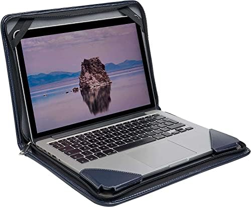 Broonel Blue Leather Laptop Messenger Case - Compatível com Dell Inspiron 13 7000