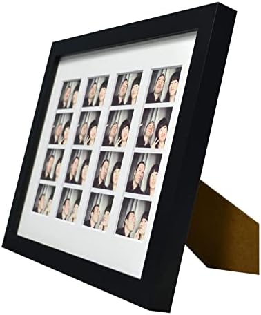 Golden State Art, 8,5x11 quadro de fotos com tapete para 4 2x6 Photo Booth Pictures, inclui exibição de vidro e