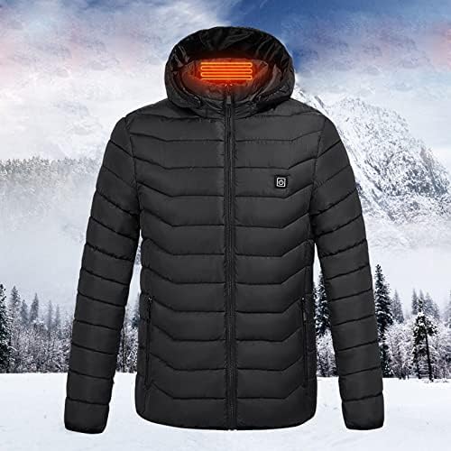 Ymosrh mass de casacos de inverno USB Electric aquecido jaqueta de casaco com capuz