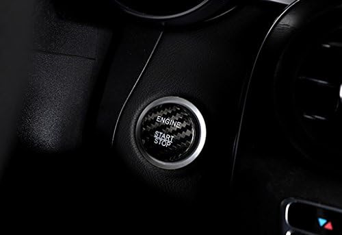 EPPAR Novo botão Iniciar fibra de carbono Tampa 1pc para Mercedes Benz Class C Class C205 2015-2018 C180 C200 C220 C250 C300 C350