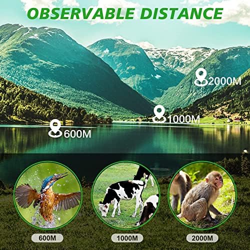 Alta Definição 10x50 Binóculos - Óptica HD para observação de pássaros, caça, caminhada e observação