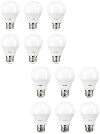 LinkInd 60W equivalente, lâmpadas LED A19, lâmpadas diminuídas de 2700k Branco e não adquirível