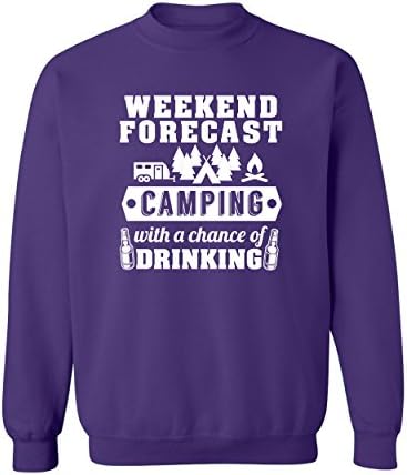 Camisas da cidade previsão de fim de semana acampar com uma chance de beber moletom engraçado de