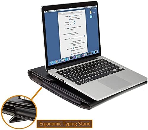 Broonel Black Leather Folio Case - Compatível com HP Pavilion 15 -EC1001Na 15,6 polegadas Laptop de jogos HD Full