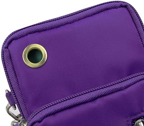 JUMISEE 3 camadas crossbody bolsa de celular bolsa de braçadeira de nylon bolsa de nylon smartphone com