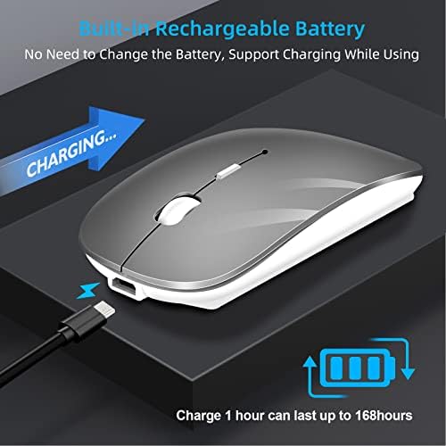 Mouse sem fio VXEEI para laptop, mouse Bluetooth para MacBook Pro/Air/Mac/iPad/Chromebook/Computer