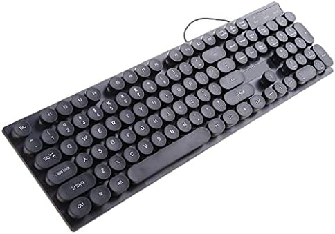 Teclado de diplomista de LED de LED USB LED CASCA RODONO ROUNTE -104 TECLADOR Punk Gaming -teclado mecânico