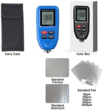 Demya TC100 Medidor de espessura azul para instrumentos de medição de carro Fe/NFE Testador de tinta de carro