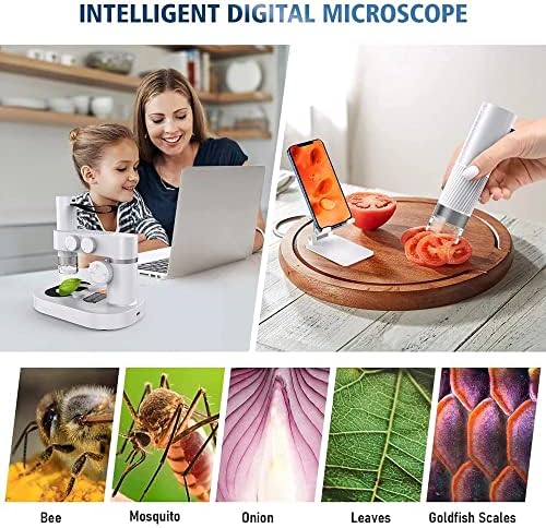 Liujun 400x Crianças USB Kit de microscópio portátil digital biológico para telefone PC Ciência da escola