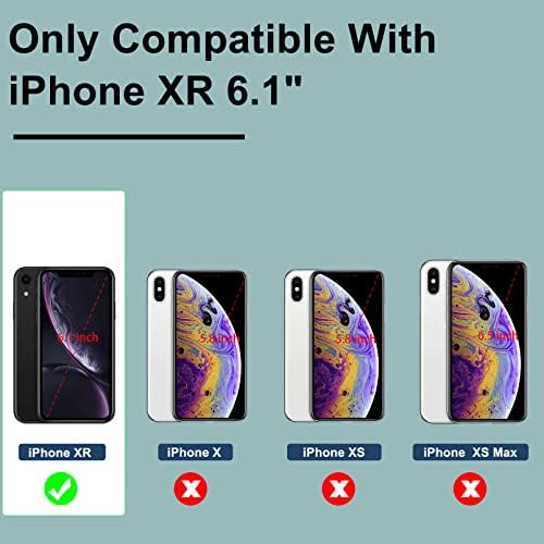 Caso XR do iPhone Ykooe, capa de telefone protetor à prova de choque de silicone, preto