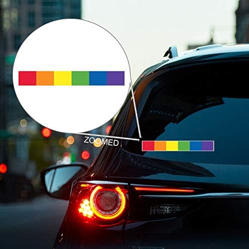 Adesivo de bandeira do arco -íris do arco -íris LGBT e patch de ferro - listras verticais Cores vibrantes