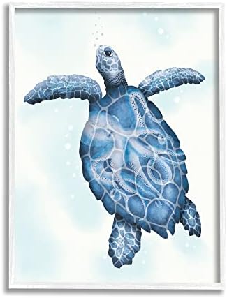 Stuell Industries Nada de tartaruga marinha azuis Tentáculos estampados de concha, design de Darlene Seale