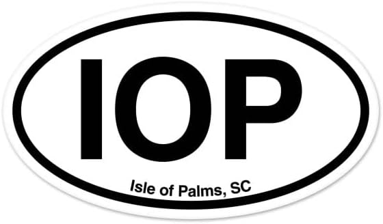 Isle da Palms da Palms SC Carolina do Sul Oval Vinil Janela do pára -choques 3 x 2