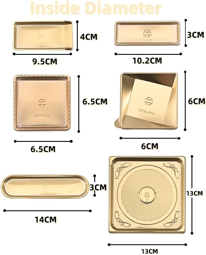 As placas de mini-bolo Ellipse são 100pcs, papelão de bolo de mousse de ouro descartável com base revestida